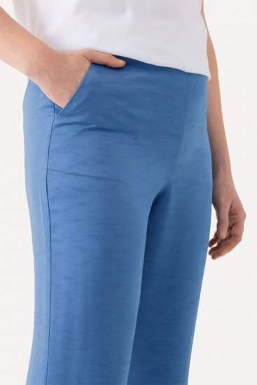 Ulla Popken 826163 Weite Anzughose Denimblau - Stoffhosen - Weite Stoffhosen für Damen