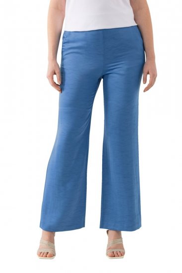 Ulla Popken 826163 Weite Anzughose Denimblau - Stoffhosen - Weite Stoffhosen für Damen
