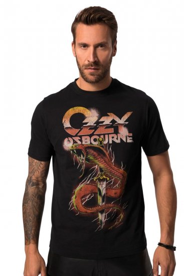 JP1880 Ozzy Osbourne Graphic Band T-Shirt Black - Herren-T-Shirts - Herren-T-Shirts in großen Größen
