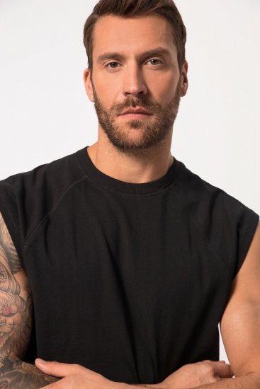 JP1880 826660 Tanktop mit tiefer Schulter Schwarz - Herren-T-Shirts - Herren-T-Shirts in großen Größen