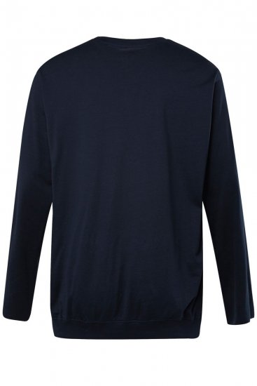 JP1880 827128 Langarmshirt mit Bauchfit Dunkelblau - Herren-T-Shirts - Herren-T-Shirts in großen Größen