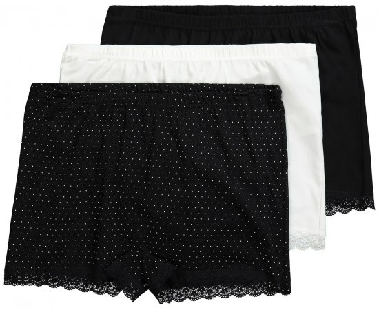 Ulla Popken 827286 Pantys 3er-Pack Schwarz - Slips - 