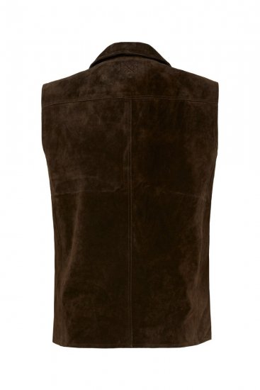JP1880 827437 Velourslederweste mit Revers Dunkelbraun - Herrenanzüge und -blazer - Herrenanzüge und -blazer in großen Größen