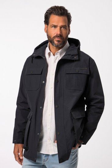 JP1880 828706 Regenjacke mit verdecktem Reißverschluss Marineblau - Herren jacken - Herren Jacken in großen Größen