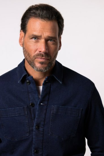 JP1880 829251 Jeansjacke mit Teddyfutter Dunkelblau - Herren jacken - Herren Jacken in großen Größen