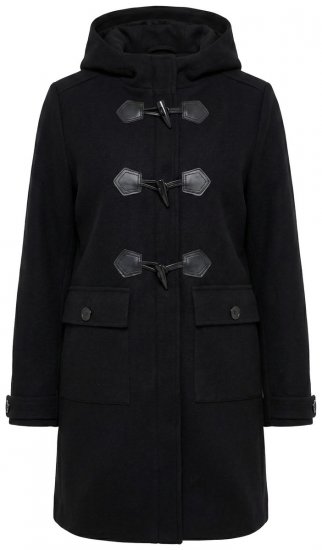 Ulla Popken 829347 Dufflecoat Schwarz - Mäntel - Große Größen: Mäntel für Damen