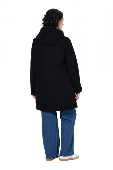 Ulla Popken 829347 Dufflecoat Schwarz - Mäntel - Große Größen: Mäntel für Damen