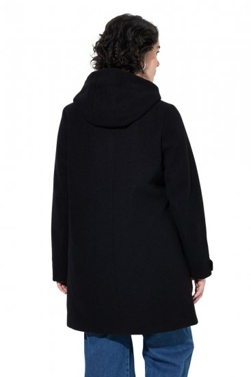 Ulla Popken 829347 Dufflecoat Schwarz - Mäntel - Große Größen: Mäntel für Damen