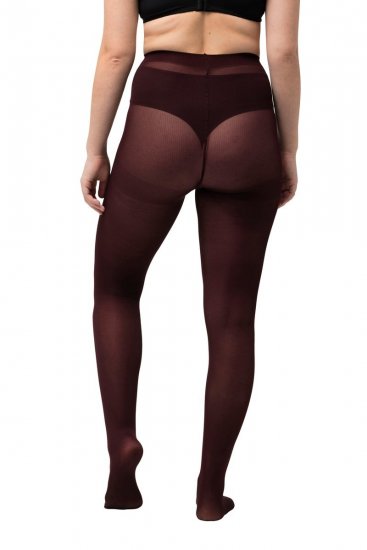 Ulla Popken 829359 Strumpfhose 40 den Weinrot - Strumpfhosen & Socken - 