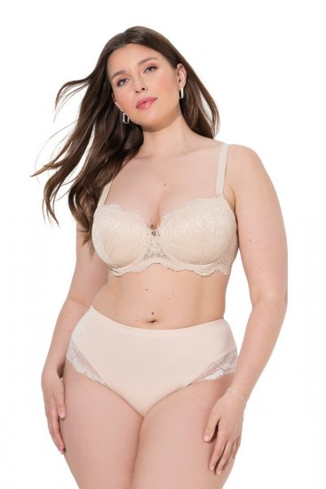 Ulla Popken 830094 Slips mit Spitze 2er-Pack Beige - Slips - 