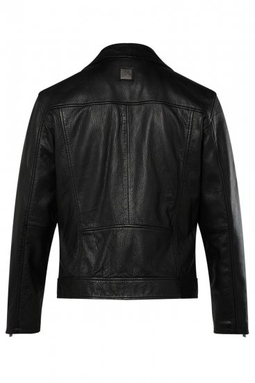 JP1880 830586 Bikerjacke aus Lammnappa Schwarz - Herren jacken - Herren Jacken in großen Größen