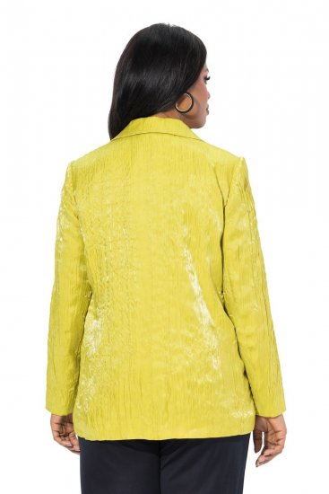 Ulla Popken 830767 Crinkle-Blazer Hellgrün - Blazer - Blazer für Frauen in Großgrößen