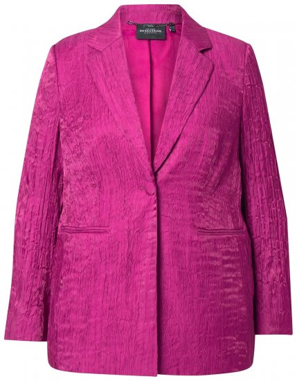 Ulla Popken 830767 Blazer in Crash-Optik Magenta - Blazer - Blazer für Frauen in Großgrößen
