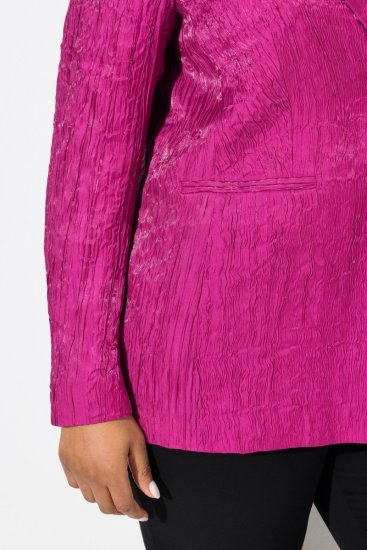 Ulla Popken 830767 Blazer in Crash-Optik Magenta - Blazer - Blazer für Frauen in Großgrößen