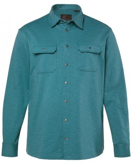 JP1880 Jersey Shirt Long Sleeve Modern Fit Blue - Herrenhemden - Herrenhemden in großen Größen