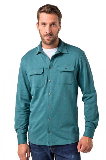 JP1880 Jersey Shirt Long Sleeve Modern Fit Blue - Herrenhemden - Herrenhemden in großen Größen