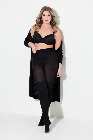 Ulla Popken 831196 Overknee-Strümpfe 80 den Schwarz - Strumpfhosen & Socken - 