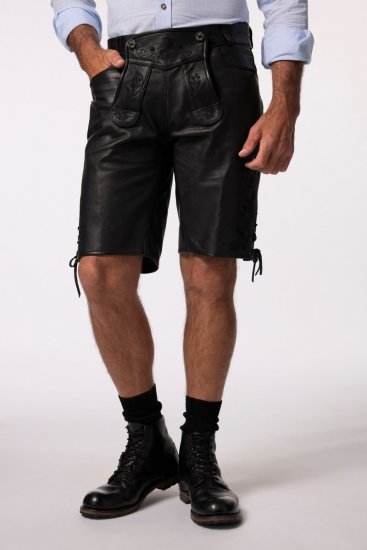 JP1880 831257 Ledershorts aus Nappaleder Schwarz - Herrenshorts - Herrenshorts in großen Größen