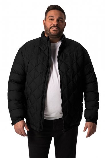 Men+ 494 Steppjacke mit Stehkragen Schwarz - Herren jacken - Herren Jacken in großen Größen