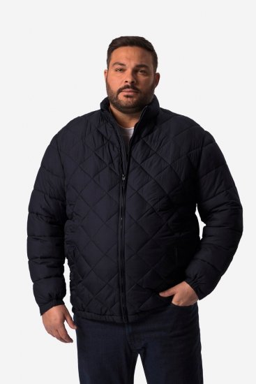 Men+ 494 Steppjacke mit Stehkragen Dunkelblau - Herren jacken - Herren Jacken in großen Größen