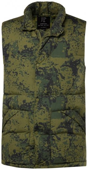 JP1880 831610 Weste gesteppt in Camouflage Grün - Herren jacken - Herren Jacken in großen Größen