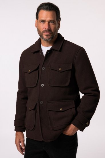 JP1880 Field Jacket Dark Brown - Herren jacken - Herren Jacken in großen Größen