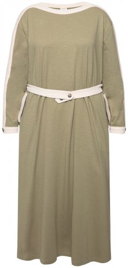 Ulla Popken 831963 Langärmliges Kleid Grau - Maxikleider - Große Größen: Lange Maxikleider