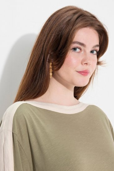 Ulla Popken 831963 Langärmliges Kleid Grau - Maxikleider - Große Größen: Lange Maxikleider