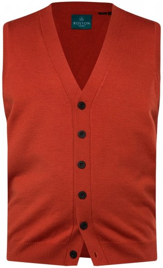 Boston Park 948 Strickweste mit V-Ausschnitt Terrakotta - Herrenanzüge und -blazer - Herrenanzüge und -blazer in großen Größen