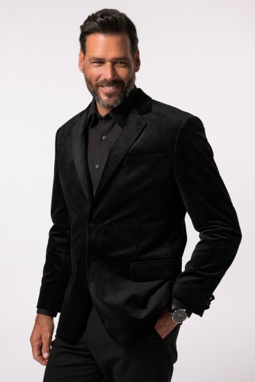 JP1880 Jacket Velvet Business Smoking Black - Herrenanzüge und -blazer - Herrenanzüge und -blazer in großen Größen