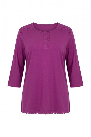 Ulla Popken 833660 Pyjama Violett - Pyjama/Loungewear - 
