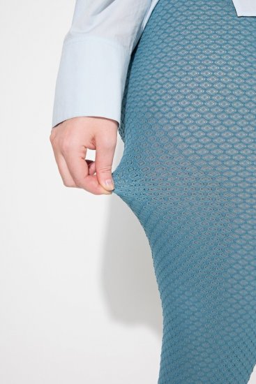 Ulla Popken 833718 Strumpfleggings mit Spitze Petrol - Strumpfhosen & Socken - 