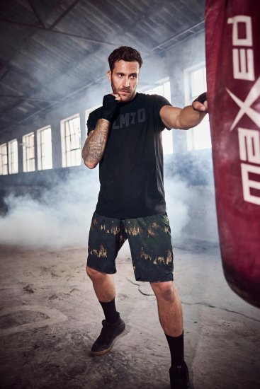 JP1880 Jay-Pi Bermuda QuickDry Mesh Fitness Shorts Khaki - Sportbekleidung & outdoor - Sportbekleidung in große größen für herren