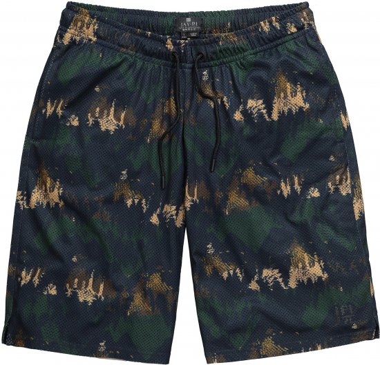 JP1880 Jay-Pi Bermuda QuickDry Mesh Fitness Shorts Khaki - Sportbekleidung & outdoor - Sportbekleidung in große größen für herren