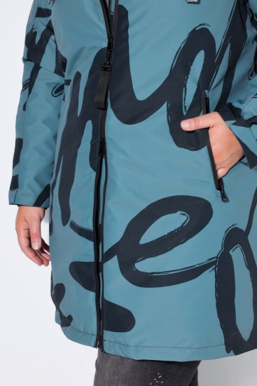 Ulla Popken 833977 Funktionsmantel Türkis - Mäntel - Große Größen: Mäntel für Damen