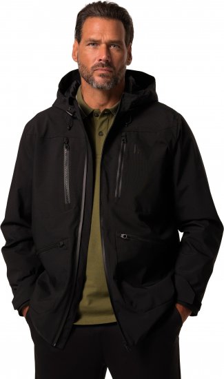 JP1880 Jay-Pi Functional Jacket Black - Sportbekleidung & outdoor - Sportbekleidung in große größen für herren