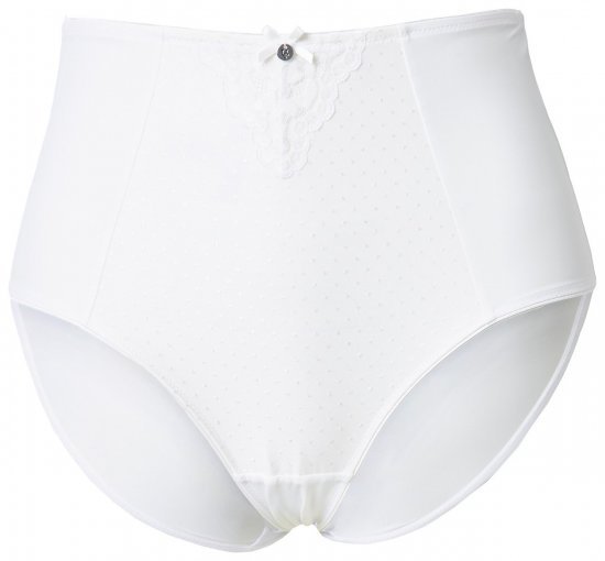 Ulla Popken 834307 Shaping-Slip mit Spitze Wollweiß - Shapewear - 