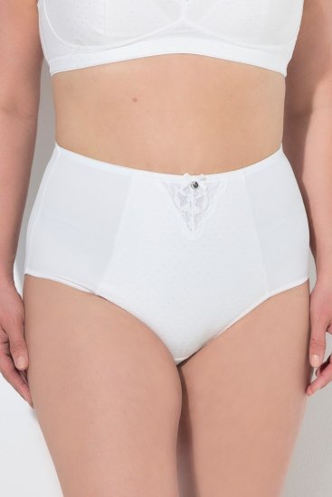 Ulla Popken 834307 Shaping-Slip mit Spitze Wollweiß - Shapewear - 
