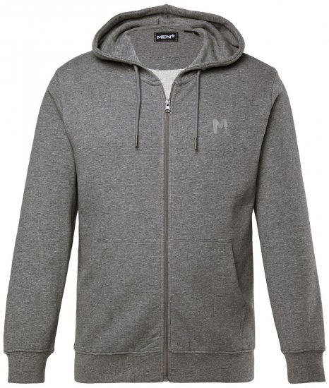Men+ 851 Kapuzen-Sweatjacke Grau meliert - Herren-sweater und -hoodies - Herren-Sweater und -Hoodies in großen Größen