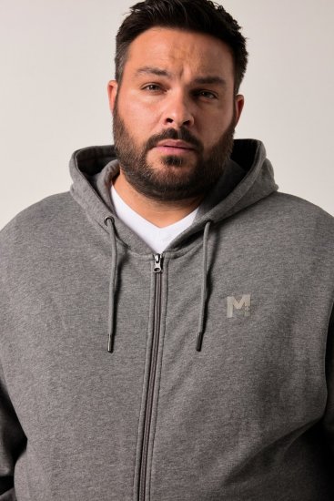 Men+ 851 Kapuzen-Sweatjacke Grau meliert - Herren-sweater und -hoodies - Herren-Sweater und -Hoodies in großen Größen