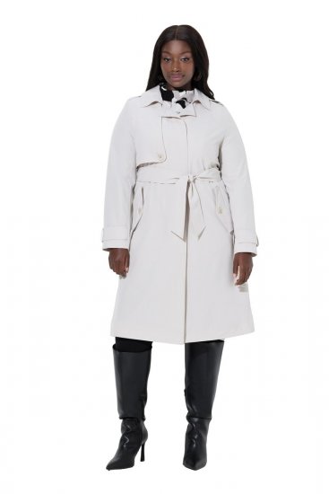 Ulla Popken 834990 Trenchcoat Taupe - Mäntel - Große Größen: Mäntel für Damen