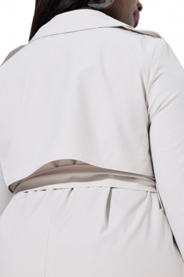 Ulla Popken 834990 Trenchcoat Taupe - Mäntel - Große Größen: Mäntel für Damen