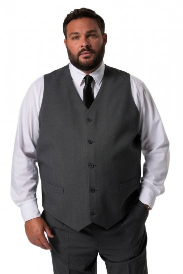 Men+ 067 Porto Anzugweste Grau - Herrenanzüge und -blazer - Herrenanzüge und -blazer in großen Größen