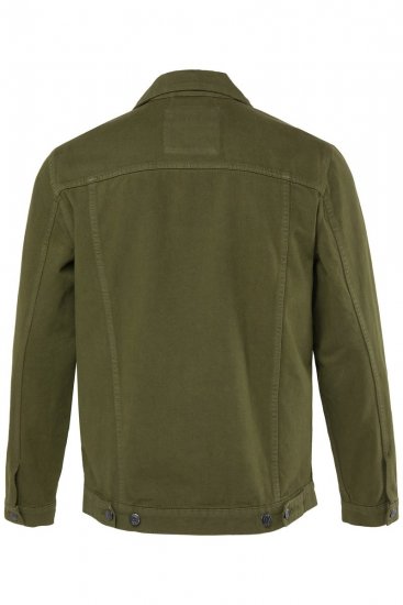 Men+ 446 Jeansjacke mit Brusttaschen Dunkeloliv - Herren jacken - Herren Jacken in großen Größen