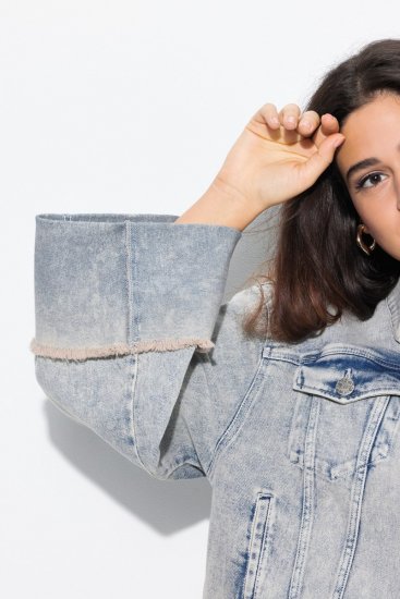 Ulla Popken 835486 Jeansjacke mit weiten Ärmeln Denimblau - Jacken - Große Jacken für Damen