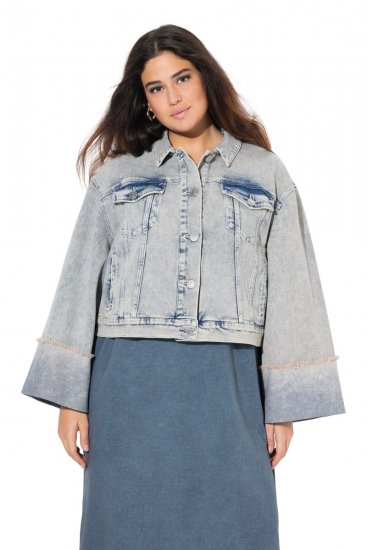 Ulla Popken 835486 Jeansjacke mit weiten Ärmeln Denimblau - Jacken - Große Jacken für Damen
