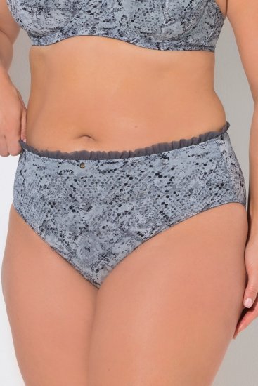 Ulla Popken 835633 Slips mit Animal-Print Anthrazit - Slips - 