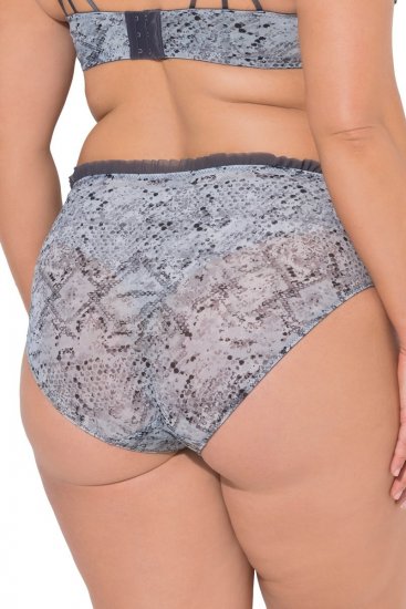 Ulla Popken 835633 Slips mit Animal-Print Anthrazit - Slips - 