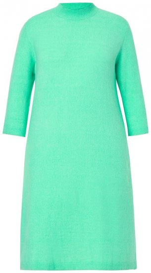 Ulla Popken 835720 Strickkleid in A-Linie mit 3/4-Ärmeln Petrol - Strickkleider - 