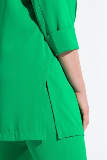 Ulla Popken 836165 Langer Blazer mit 3/4-Ärmeln Grün - Blazer - Blazer für Frauen in Großgrößen